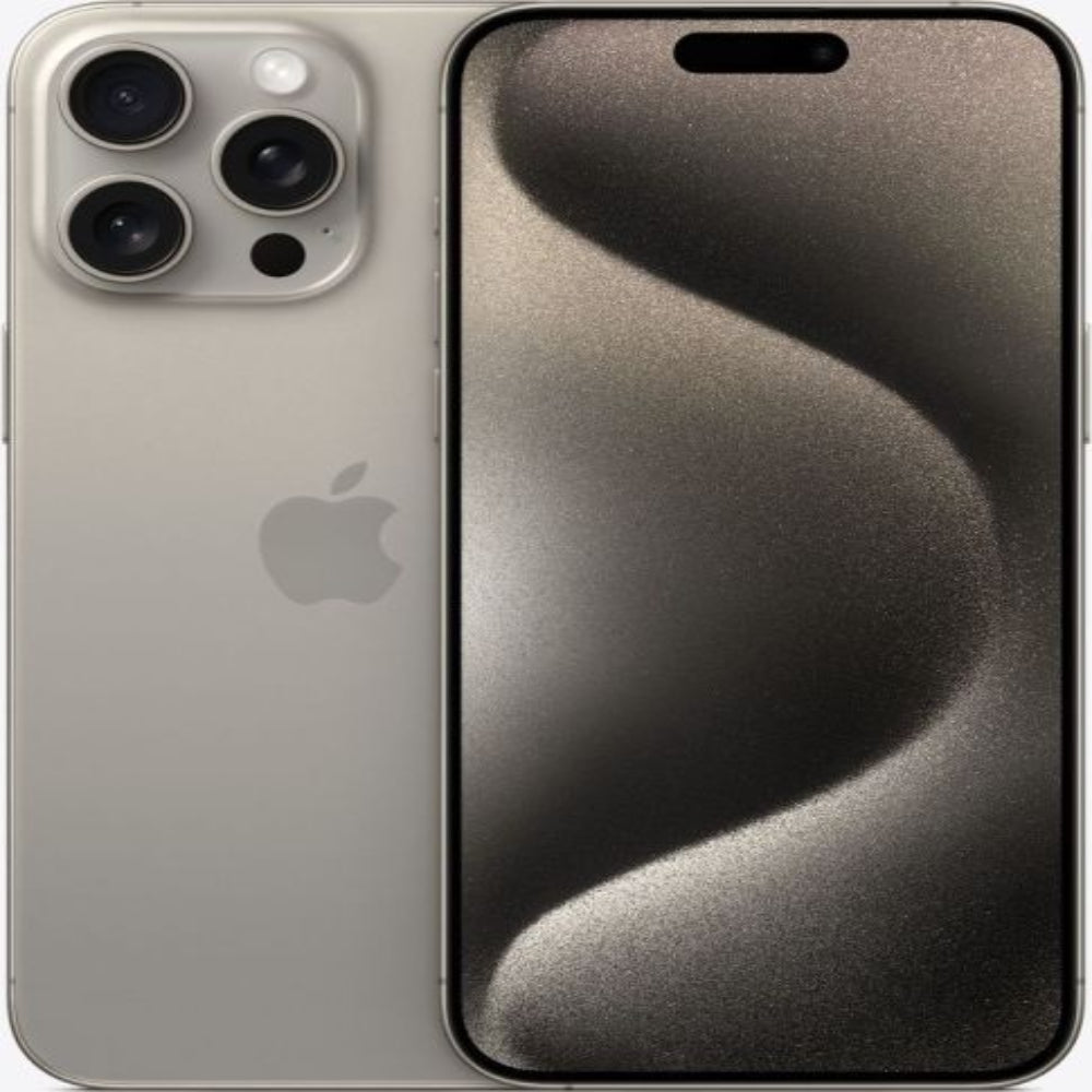 Silver iPhone 12 Pro Max with Apple logo on a white background